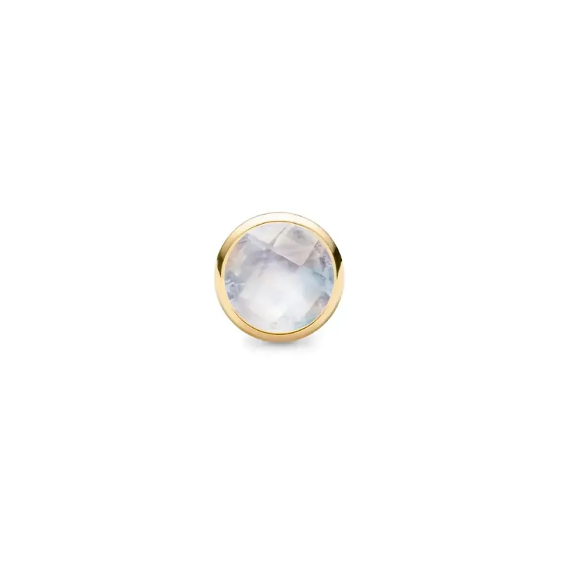 SAMPLE SALE Single Grand Moonstone Stud Earring in 14k Gold (June) sold by Haverhill