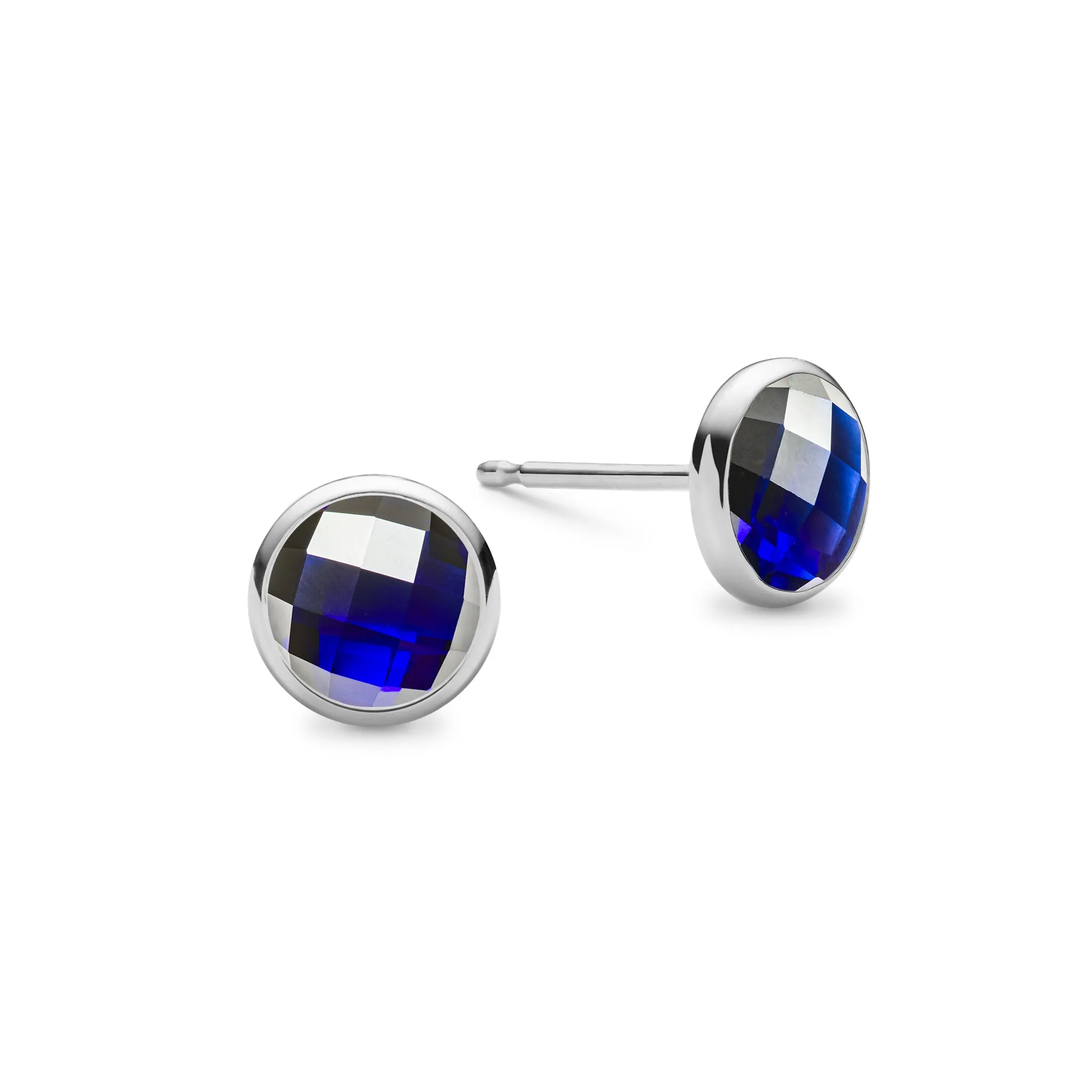 SAMPLE SALE Grand Sapphire Stud Earrings in 14k Gold (September) sold by Haverhill product image thumbnail 5
