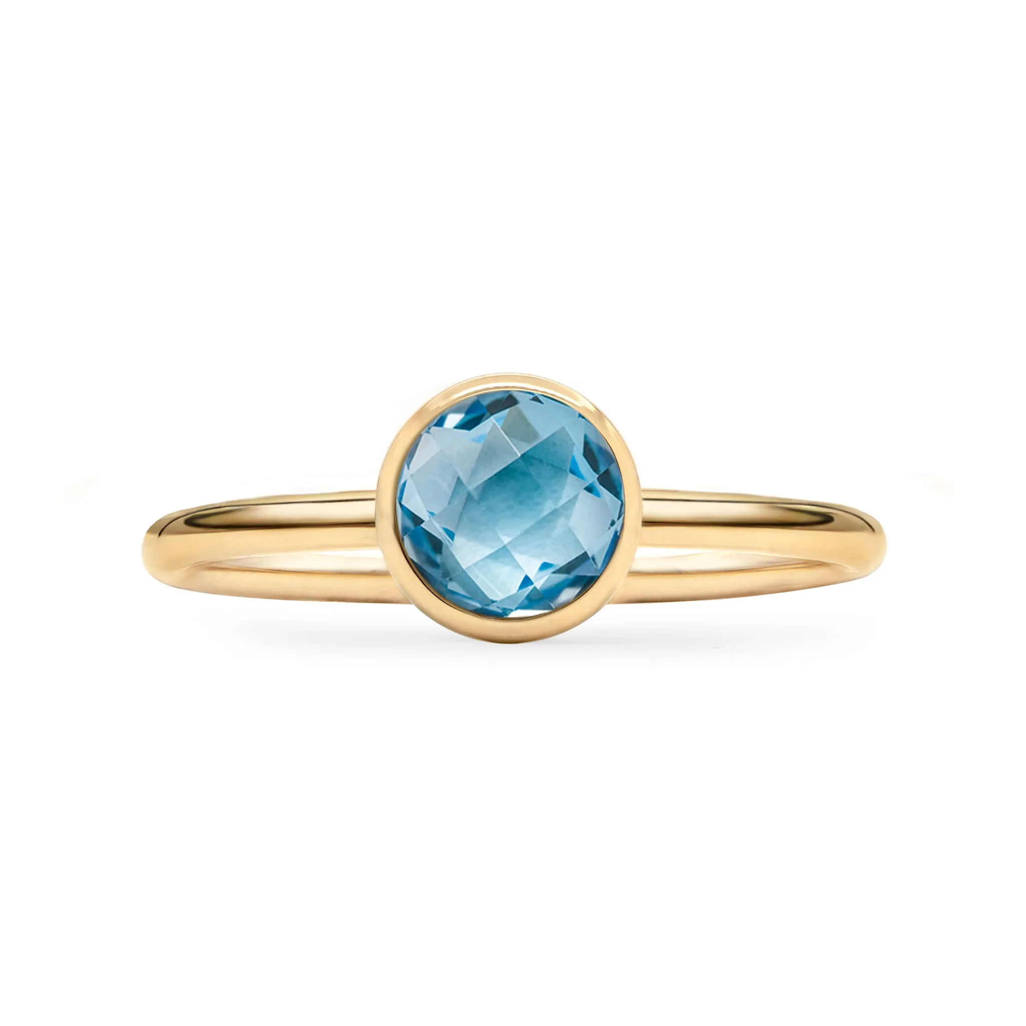 SAMPLE SALE Grand Nantucket Blue Topaz Ring in 14k Gold (December) Size 7 sold by Haverhill product image thumbnail 4