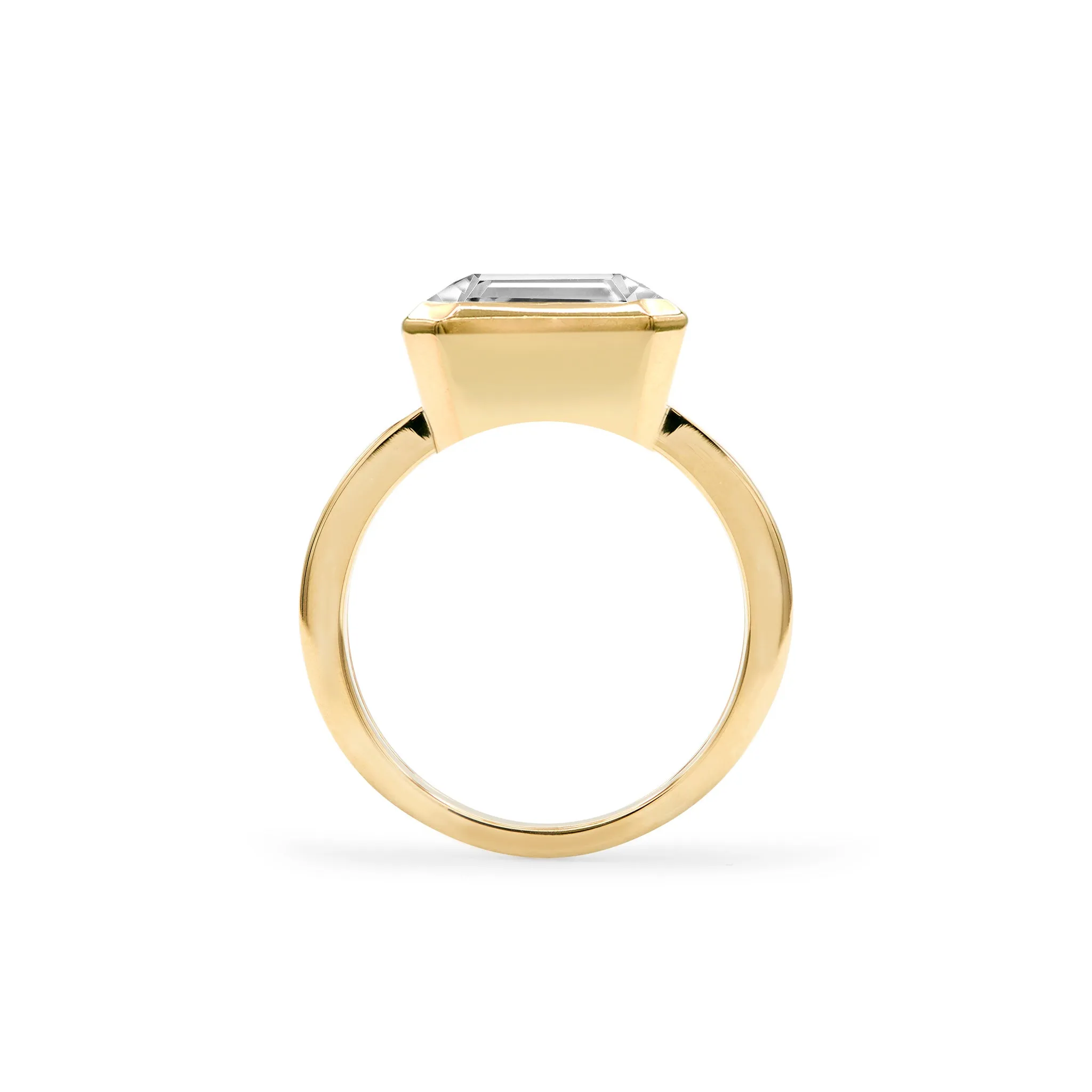 SAMPLE SALE Warren Horizontal White Topaz Ring in 14k Gold (April) Size 7.5 sold by Haverhill product image thumbnail 5