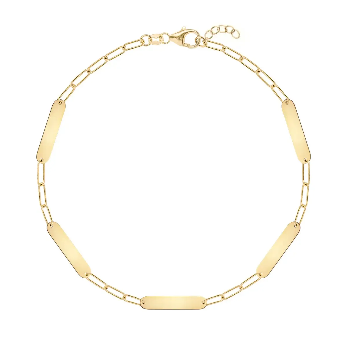 5 Petite Nameplate Bracelet on Adelaide Mini in 14k Gold sold by Haverhill
