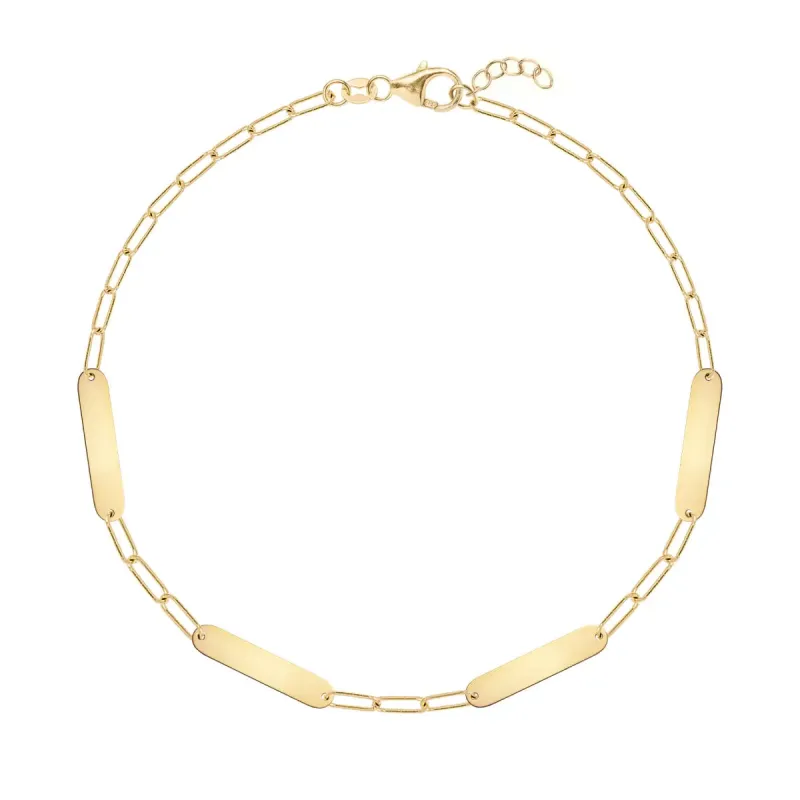 4 Petite Nameplate Bracelet on Adelaide Mini in 14k Gold sold by Haverhill