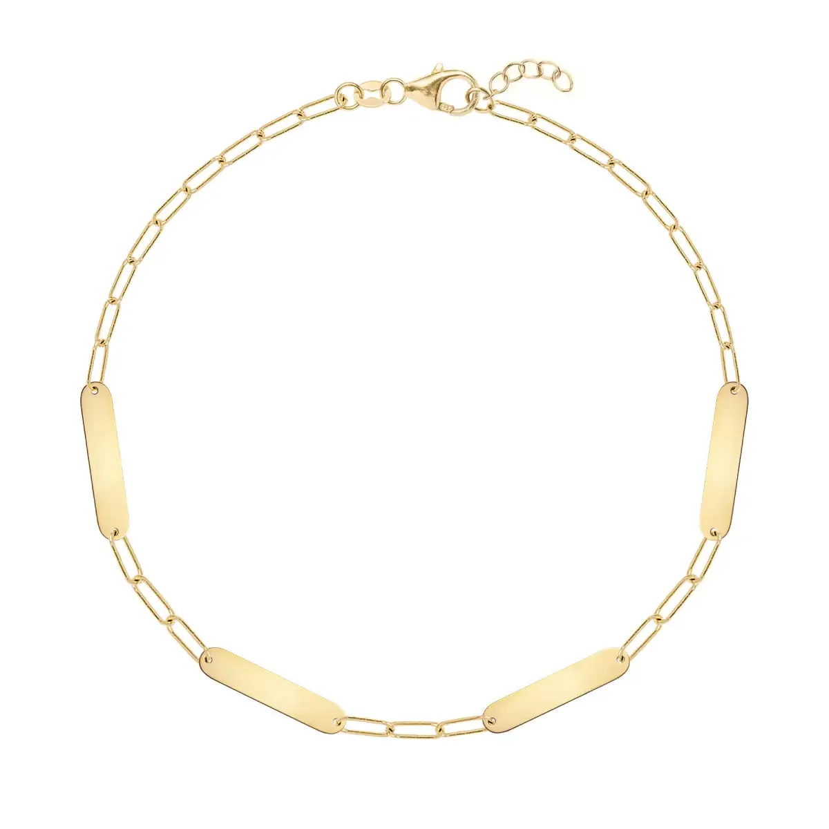 4 Petite Nameplate Bracelet on Adelaide Mini in 14k Gold sold by Haverhill