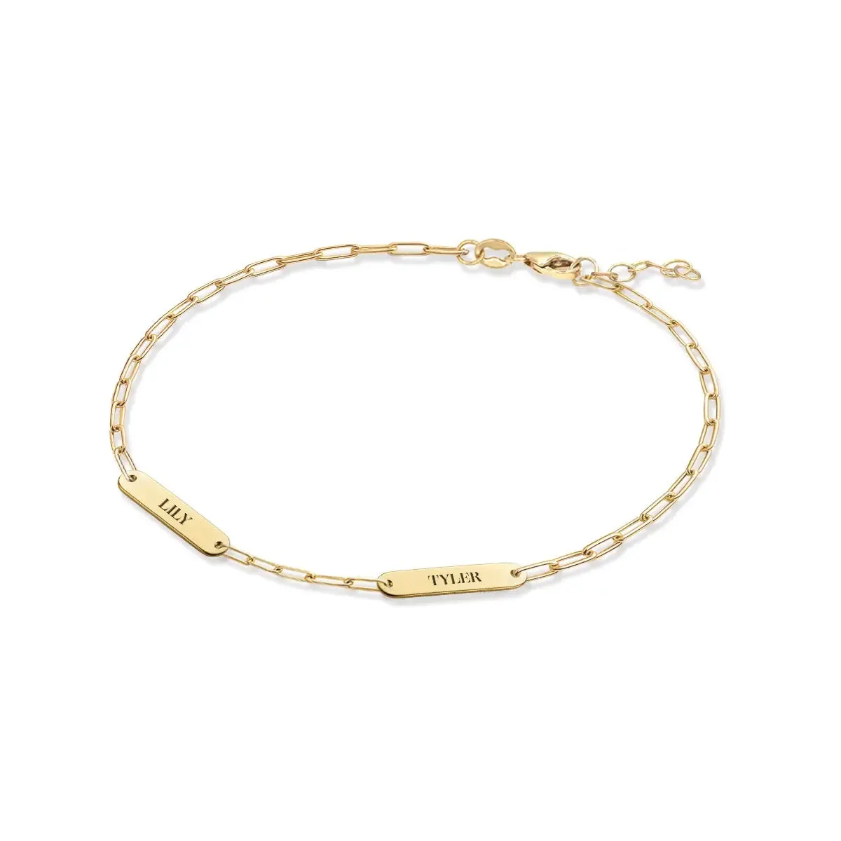 2 Petite Nameplate Bracelet on Adelaide Mini in 14k Gold sold by Haverhill product image thumbnail 4