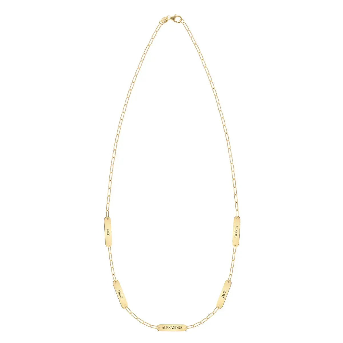 5 Petite Nameplate Necklace on Adelaide Mini in 14k Gold sold by Haverhill product image thumbnail 5