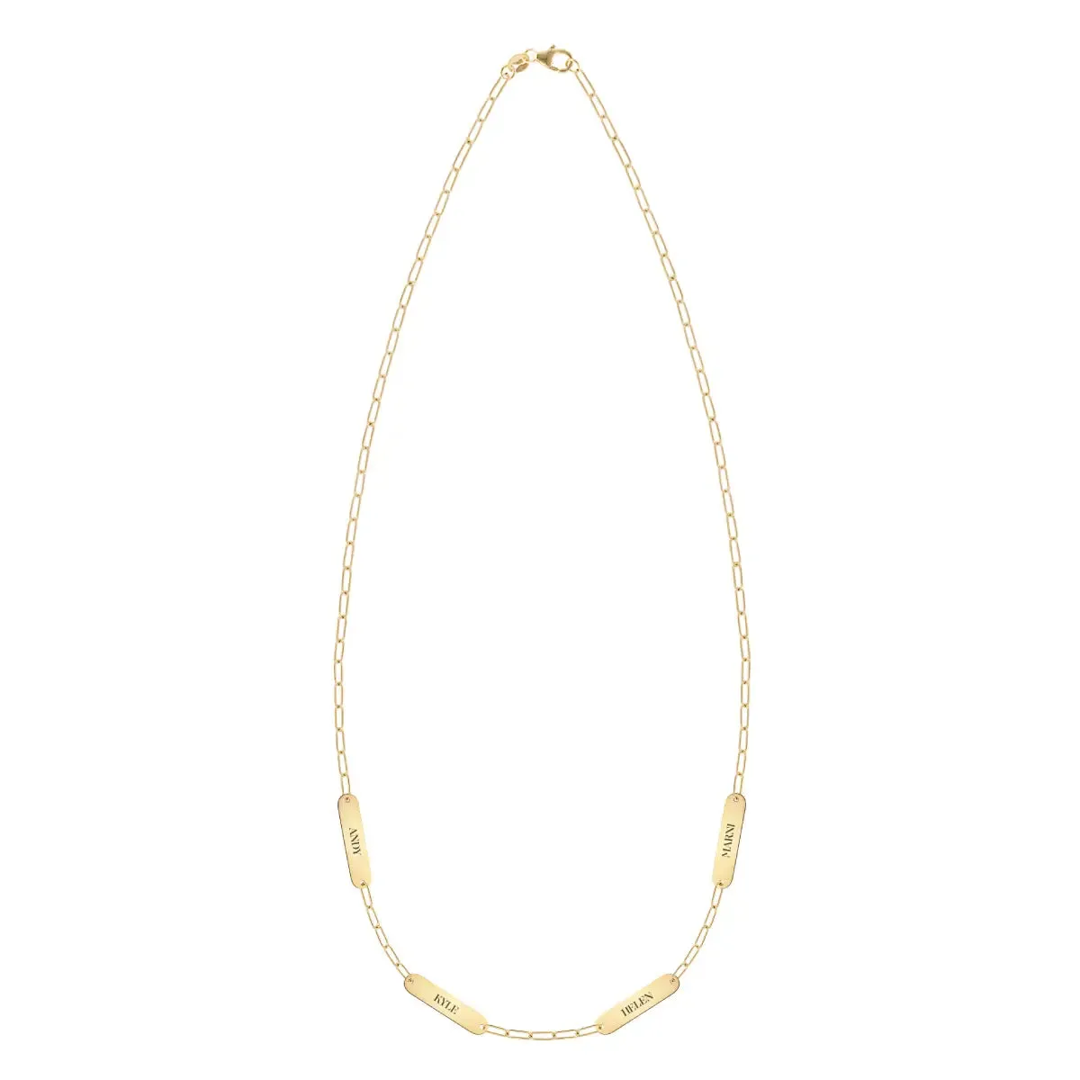 4 Petite Nameplate Necklace on Adelaide Mini in 14k Gold sold by Haverhill product image thumbnail 5