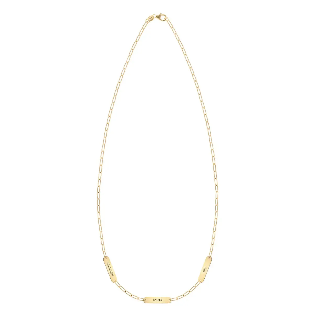 3 Petite Nameplate Necklace on Adelaide Mini in 14k Gold sold by Haverhill product image thumbnail 5