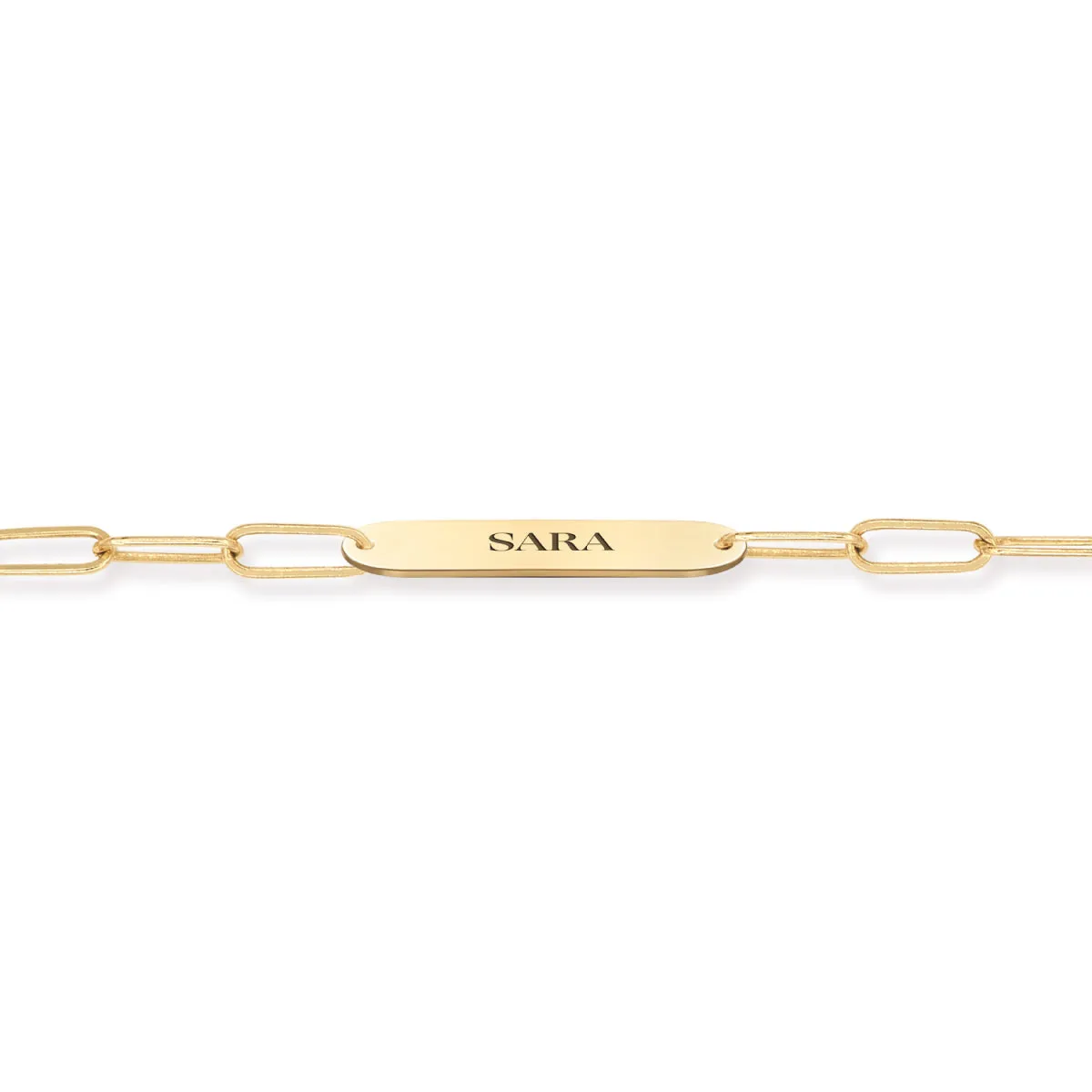 2 Petite Nameplate Necklace on Adelaide Mini in 14k Gold sold by Haverhill product image thumbnail 4