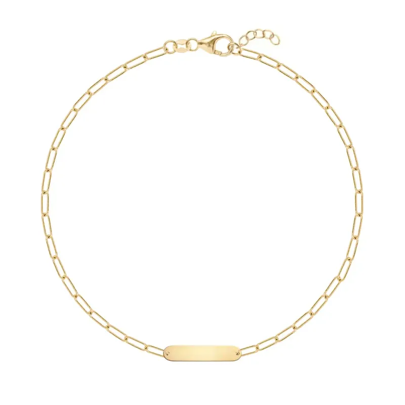 1 Petite Nameplate Bracelet on Adelaide Mini in 14k Gold sold by Haverhill