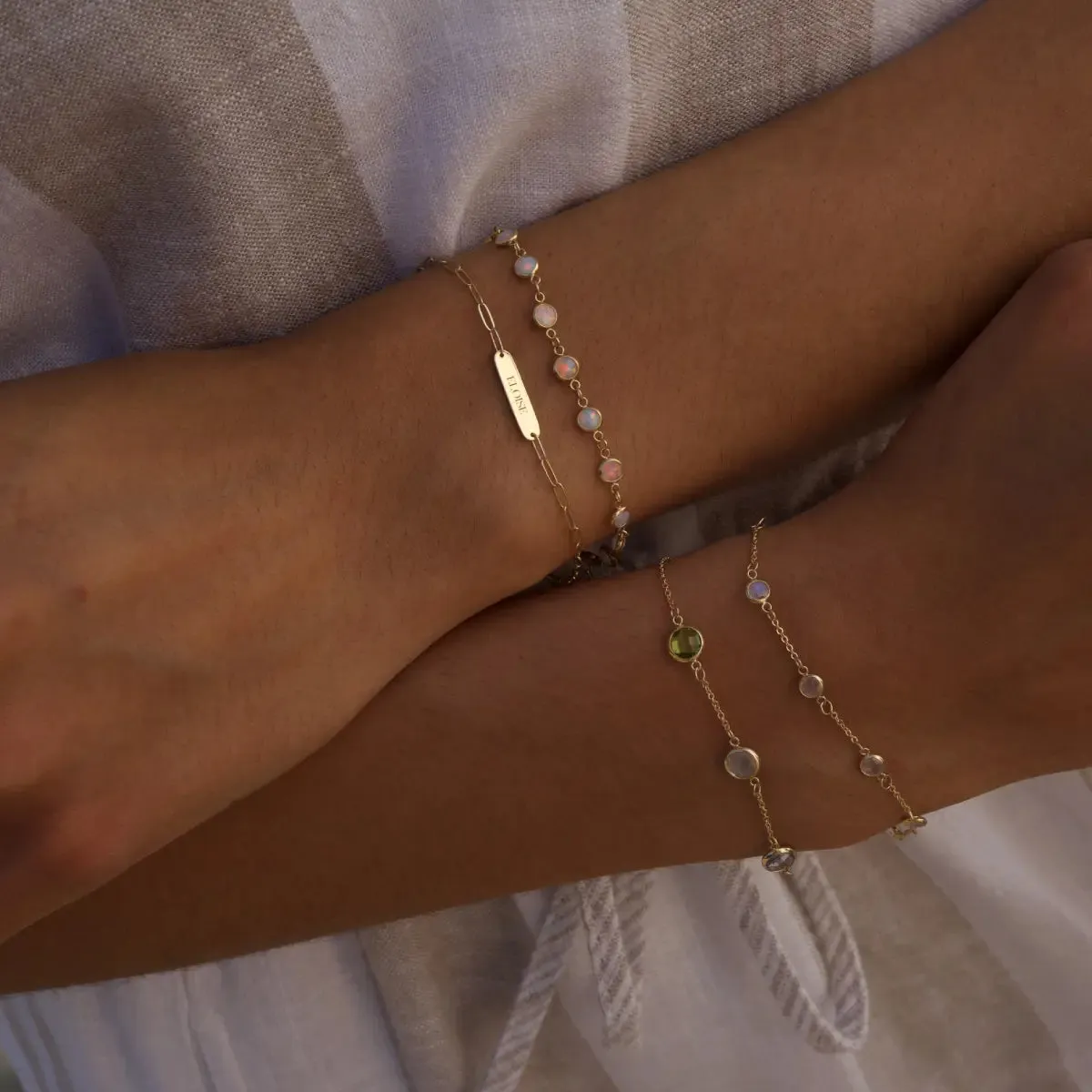 1 Petite Nameplate Bracelet on Adelaide Mini in 14k Gold sold by Haverhill product image thumbnail 3