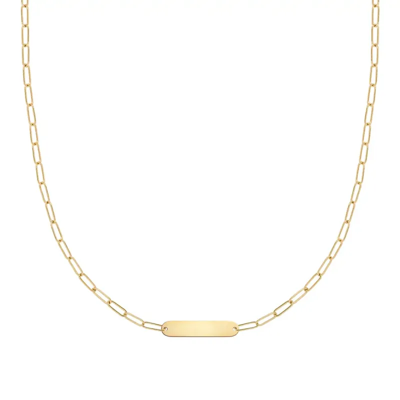 1 Petite Nameplate Necklace on Adelaide Mini in 14k Gold sold by Haverhill