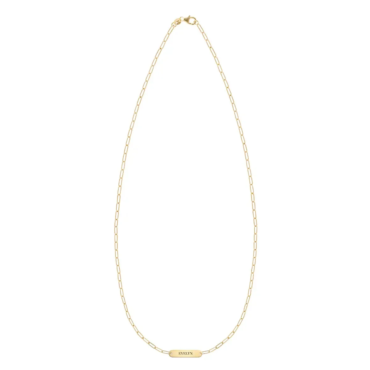 1 Petite Nameplate Necklace on Adelaide Mini in 14k Gold sold by Haverhill product image thumbnail 5