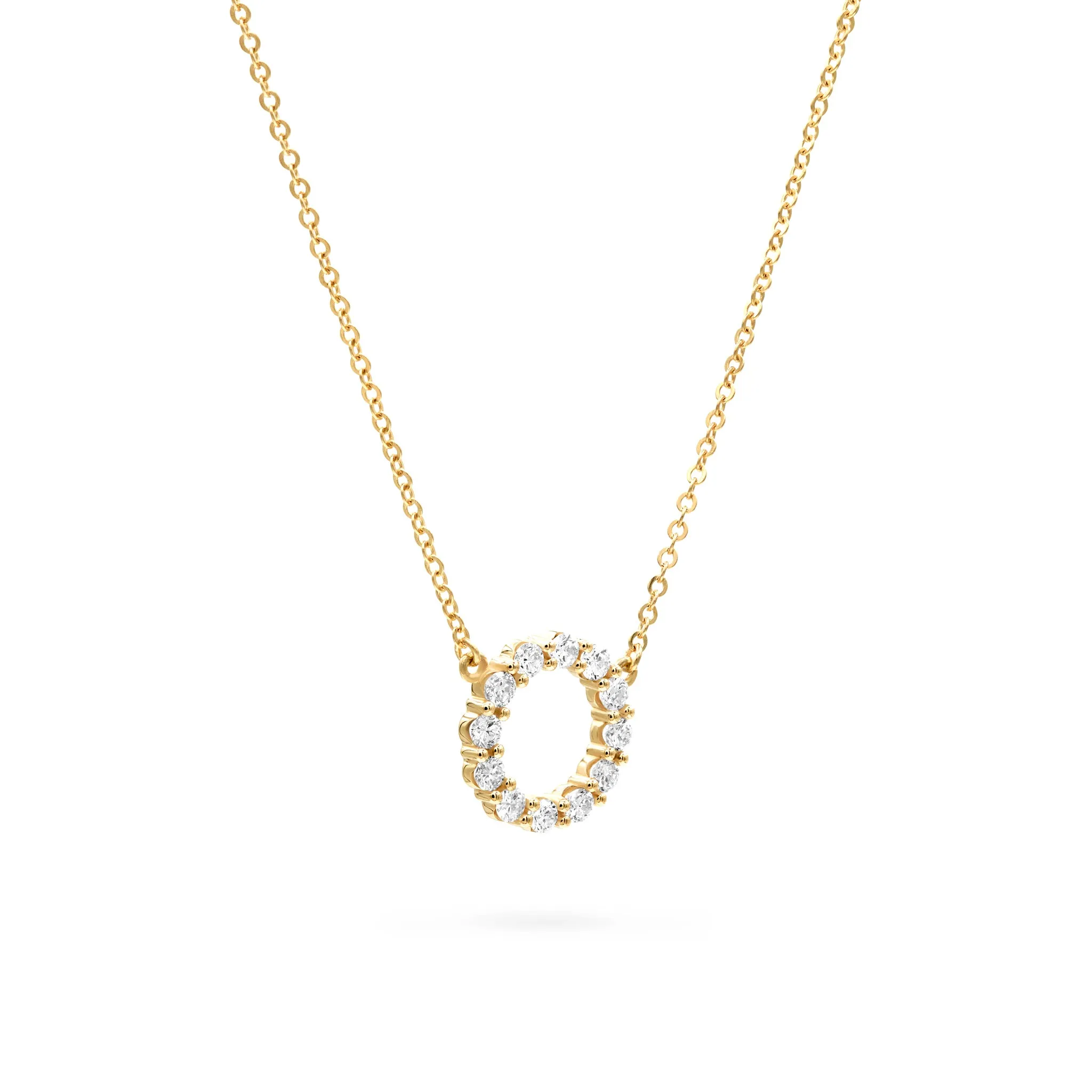 SAMPLE SALE Rosecliff Small Circle Diamond Necklace in 14k Gold (April) sold by Haverhill product image thumbnail 4