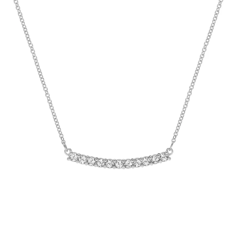SAMPLE SALE Rosecliff White Topaz Bar Necklace in 14k Gold (April) sold by Haverhill