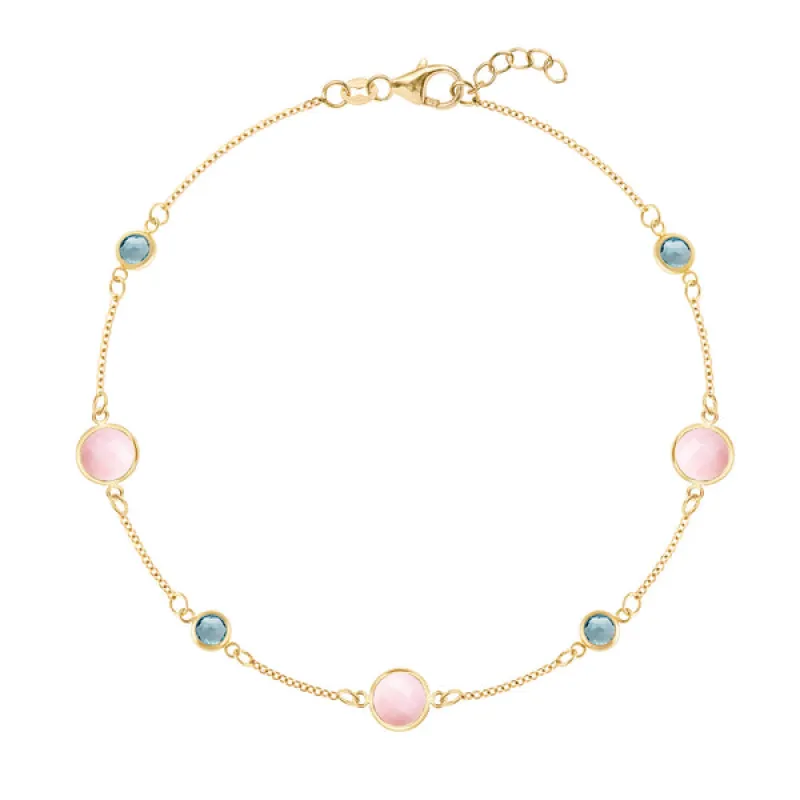 Personalized Bayberry Grand & Classic 7 Stone Bracelet in 14k Gold sold by Haverhill