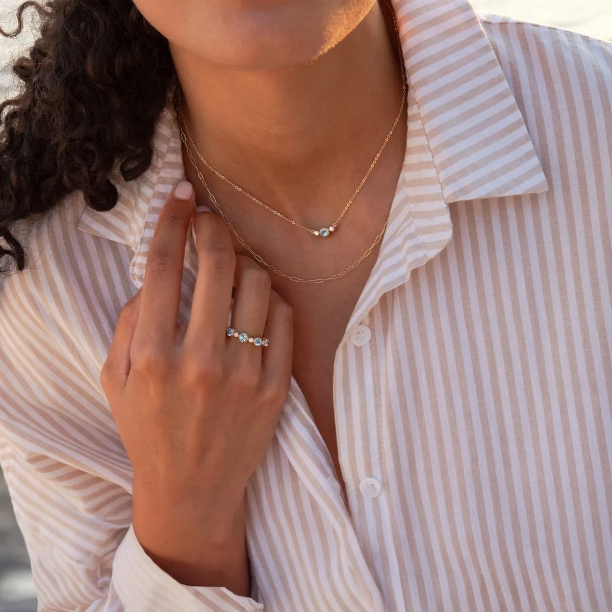 Barrington Birthstone Necklace in 14k Gold sold by Haverhill product image thumbnail 2