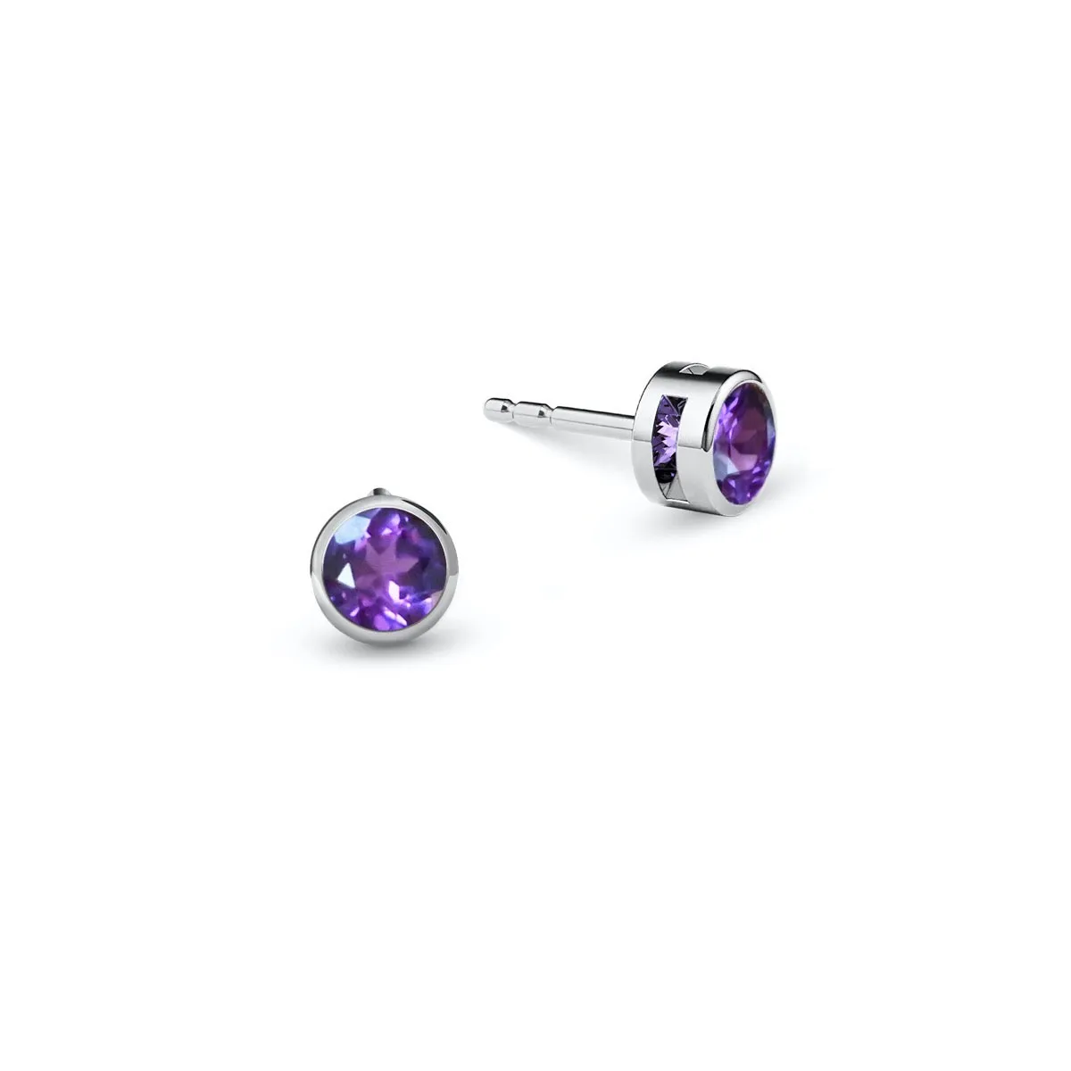 Barrington Amethyst Stud Earrings in 14k Gold (February) sold by Haverhill product image thumbnail 5