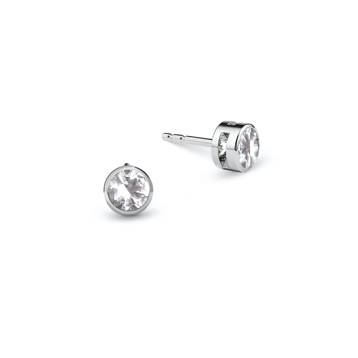 Barrington White Topaz Stud Earrings in 14k Gold (April) sold by Haverhill product image thumbnail 5