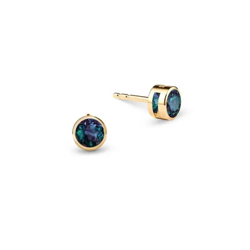 Barrington Alexandrite Stud Earrings in 14k Gold (June) sold by Haverhill