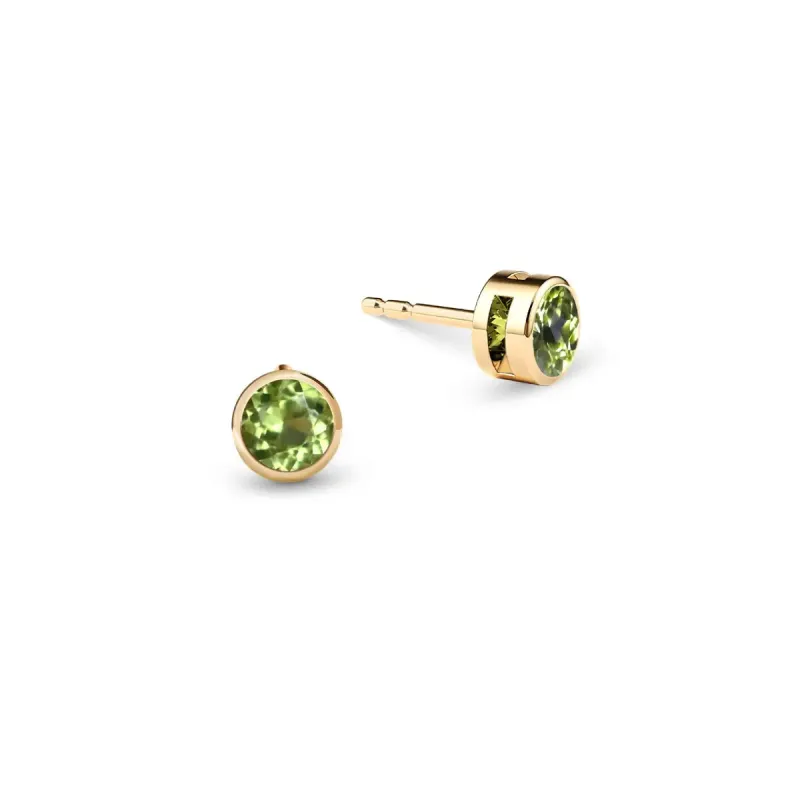 Barrington Peridot Stud Earrings in 14k Gold (August) sold by Haverhill