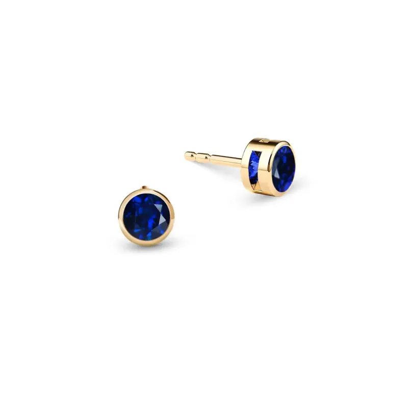 Barrington Sapphire Stud Earrings in 14k Gold (September) sold by Haverhill