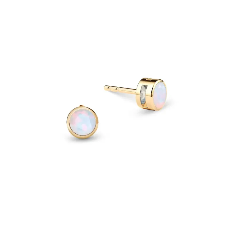 Barrington Opal Stud Earrings in 14k Gold (October) sold by Haverhill