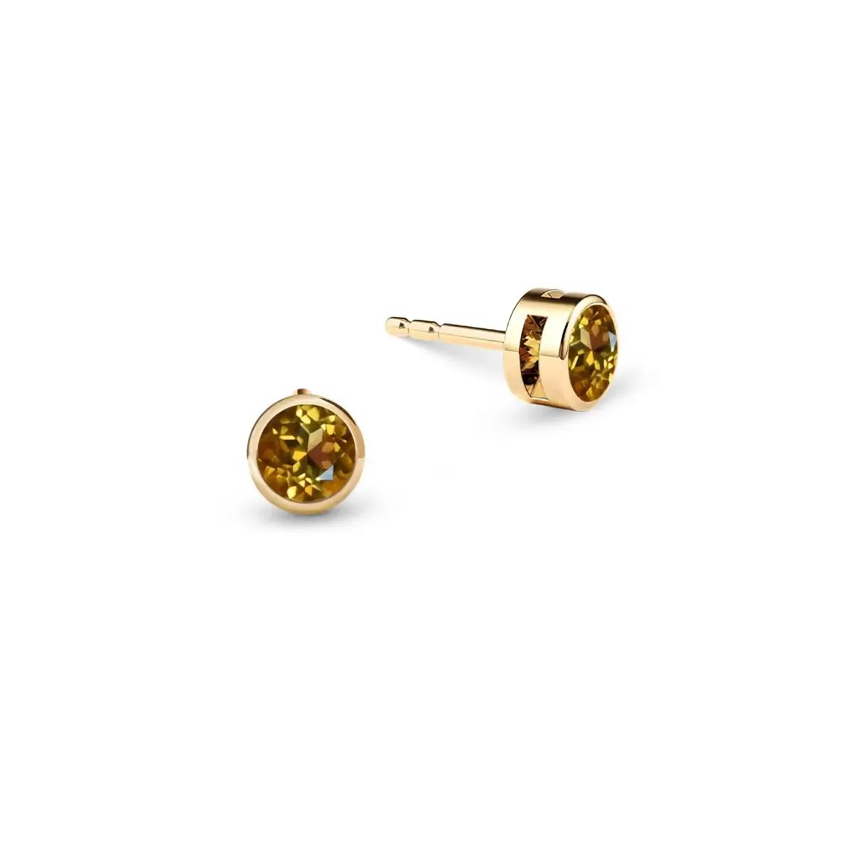 Barrington Citrine Stud Earrings in 14k Gold (November) sold by Haverhill