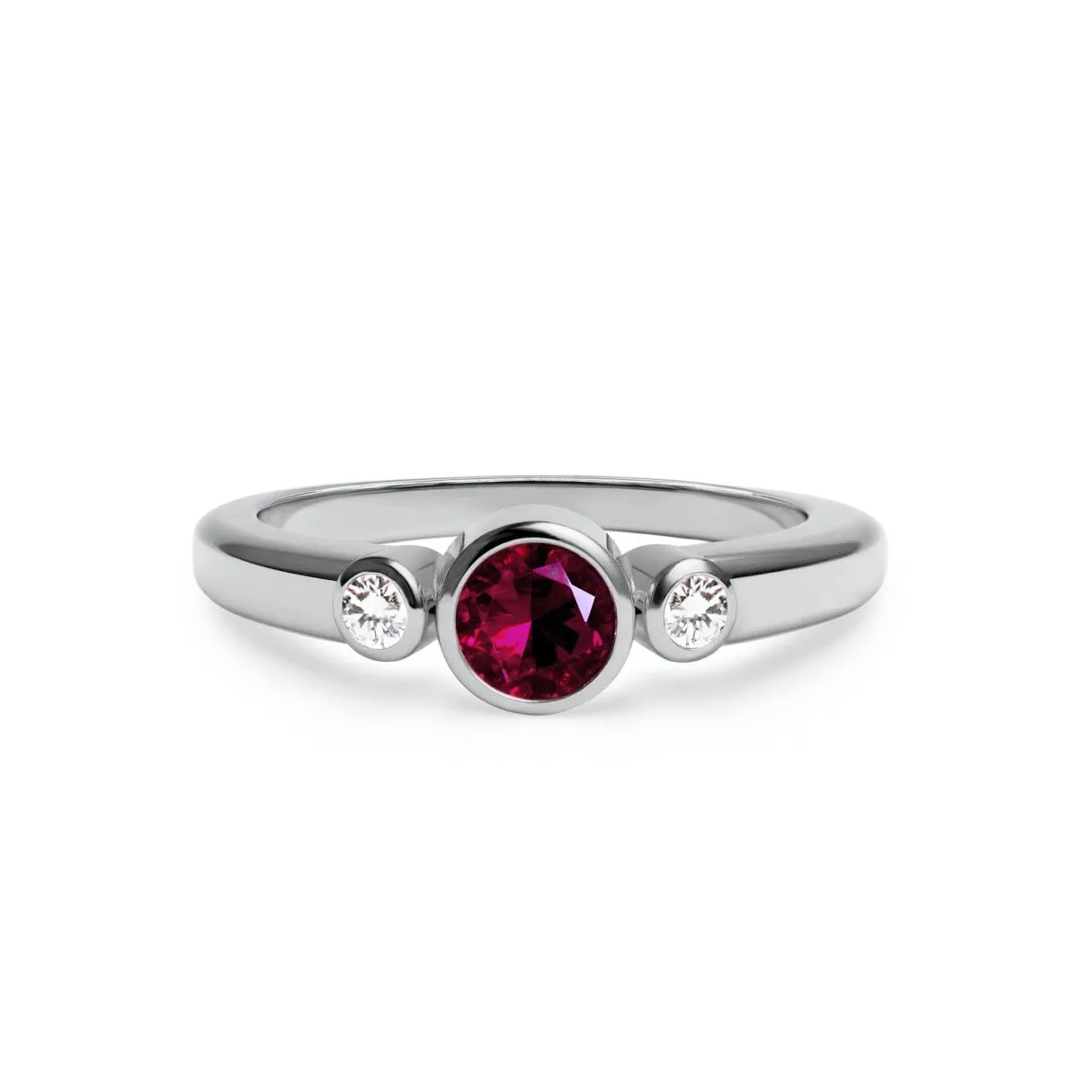 Barrington Ruby Ring with Diamond Side Stones in 14k Gold (July) sold by Haverhill product image thumbnail 5