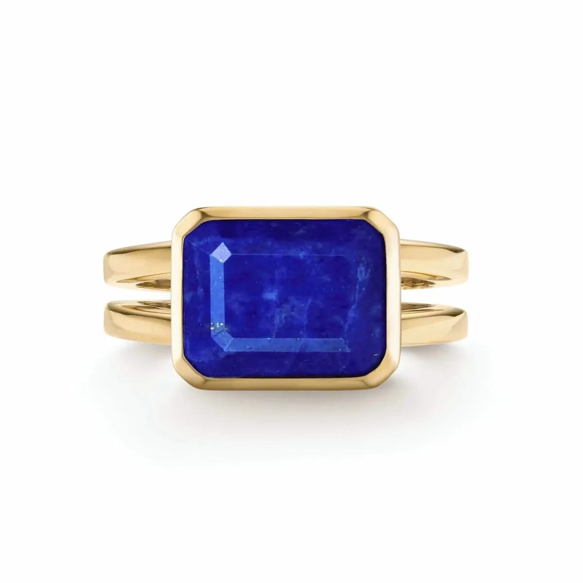 Warren Horizontal Lapis Ring in 14k Gold (September) sold by Haverhill