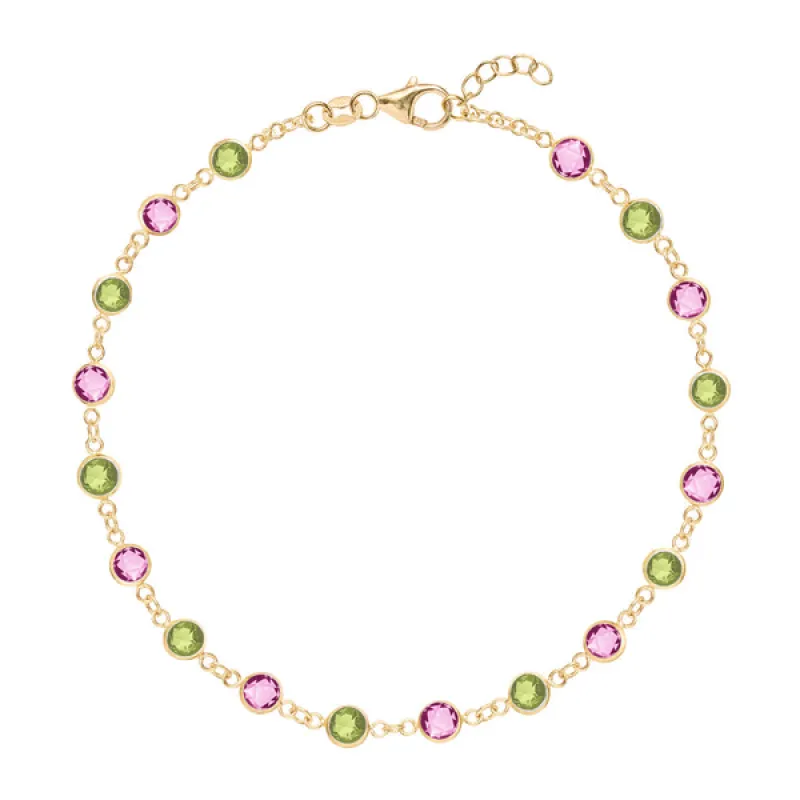 Personalized Newport Birthstone Bracelet in 14k Gold sold by Haverhill
