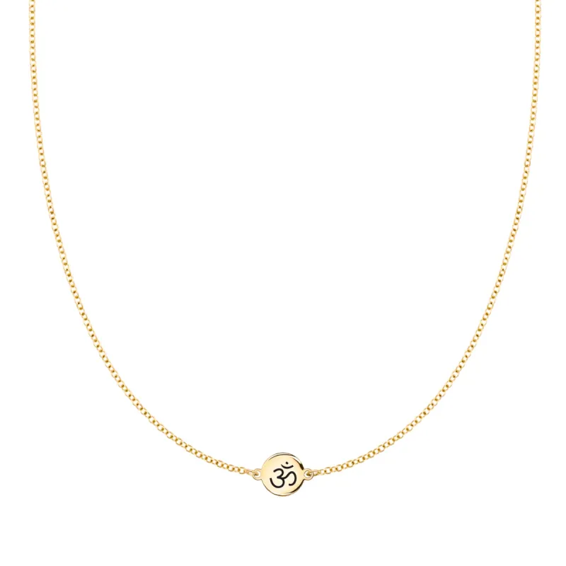 Ohm Disc Necklace in 14k Gold sold by Haverhill