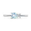Personalized Greenwich Solitaire Birthstone & Diamond Ring in 14k Gold sold by Haverhill