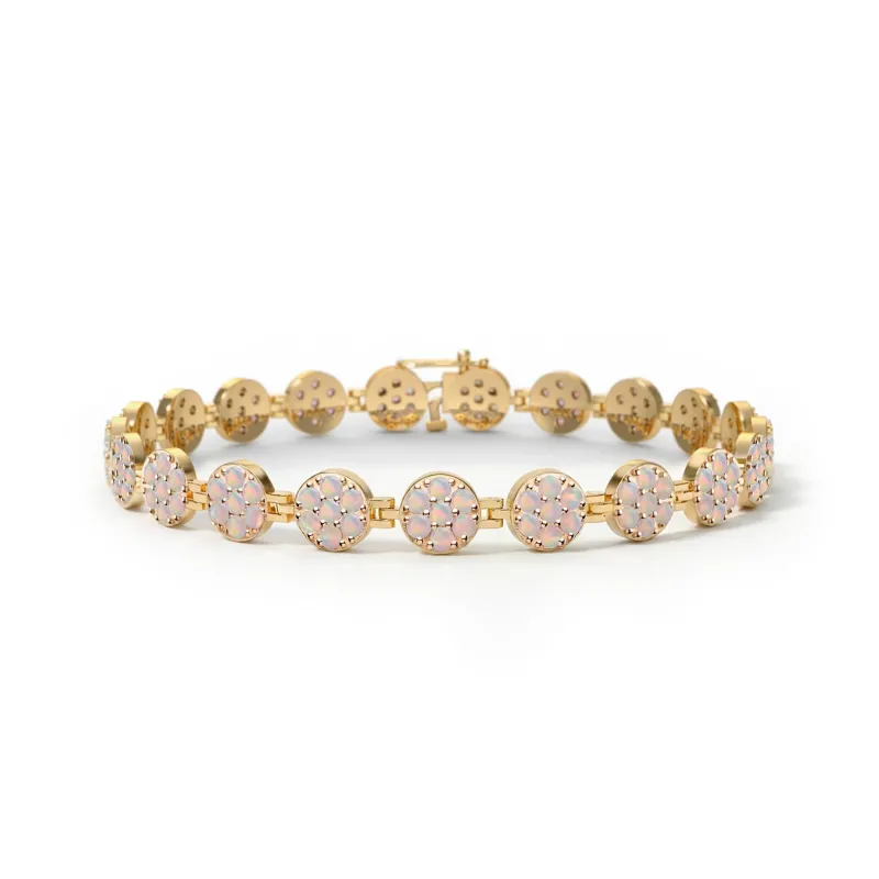 Rosecliff Tennis Opal Bracelet in 14k Gold (October) sold by Haverhill