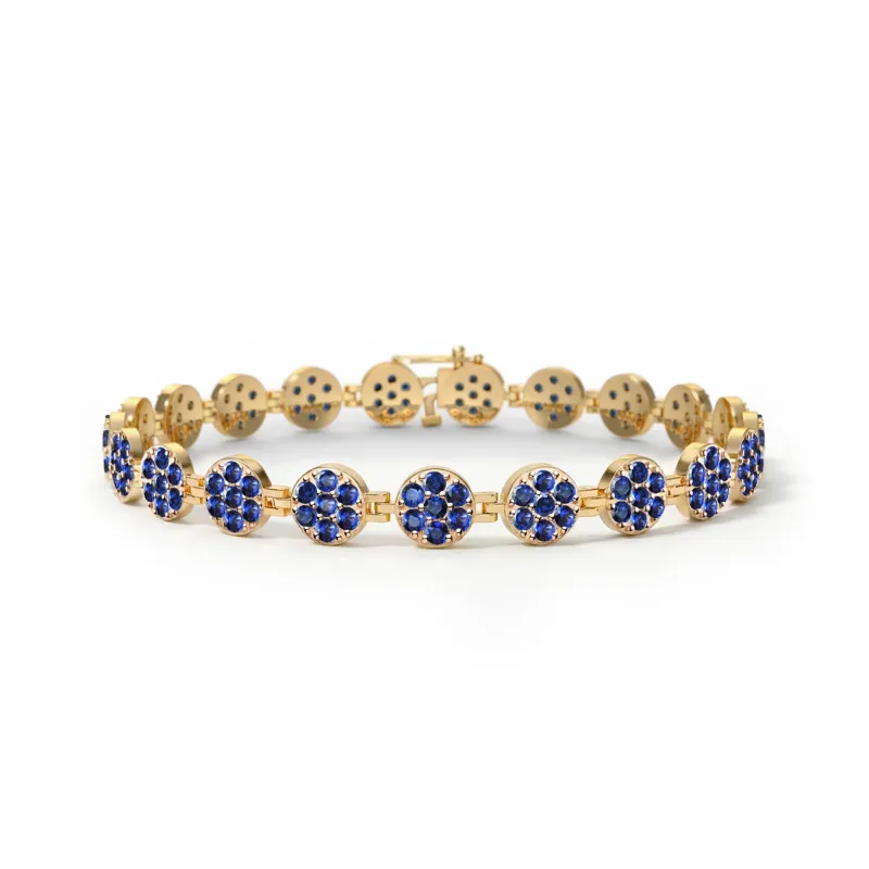 Rosecliff Tennis Sapphire Bracelet in 14k Gold (September) sold by Haverhill