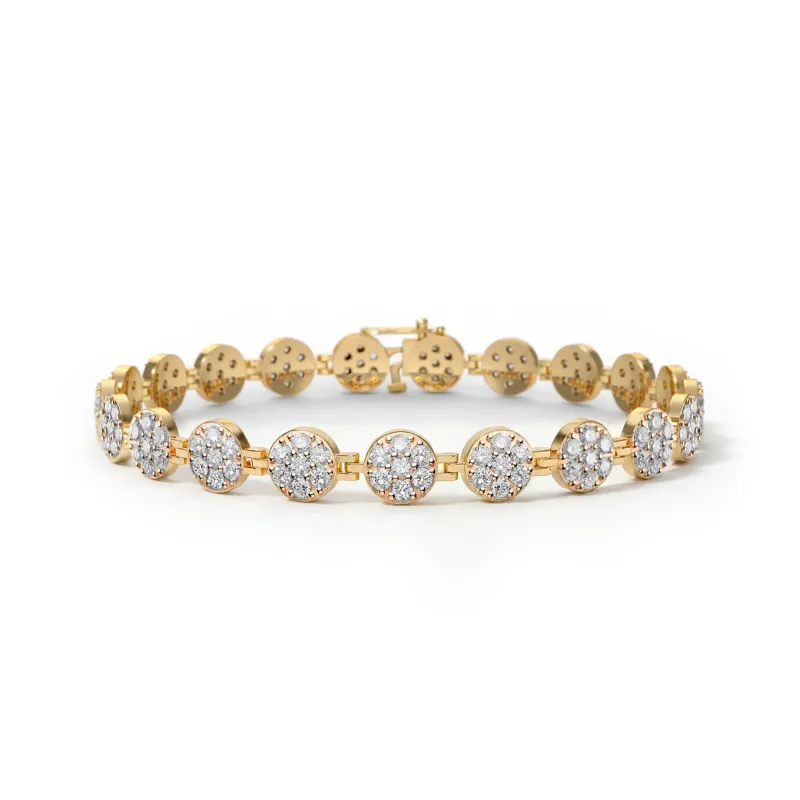 Rosecliff Tennis White Topaz Bracelet in 14k Gold (April) sold by Haverhill