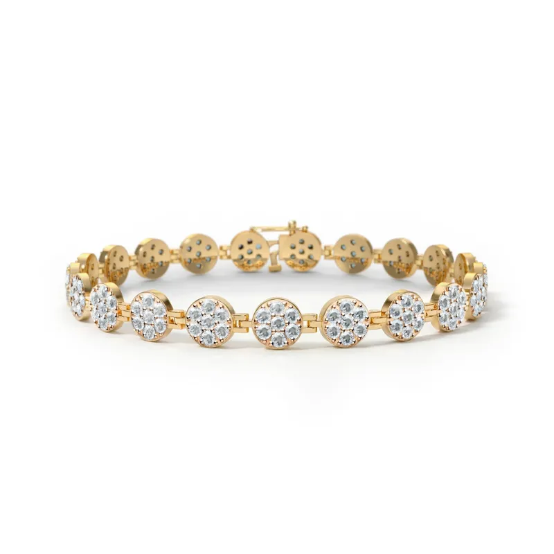 Rosecliff Tennis Aquamarine Bracelet in 14k Gold (March) sold by Haverhill