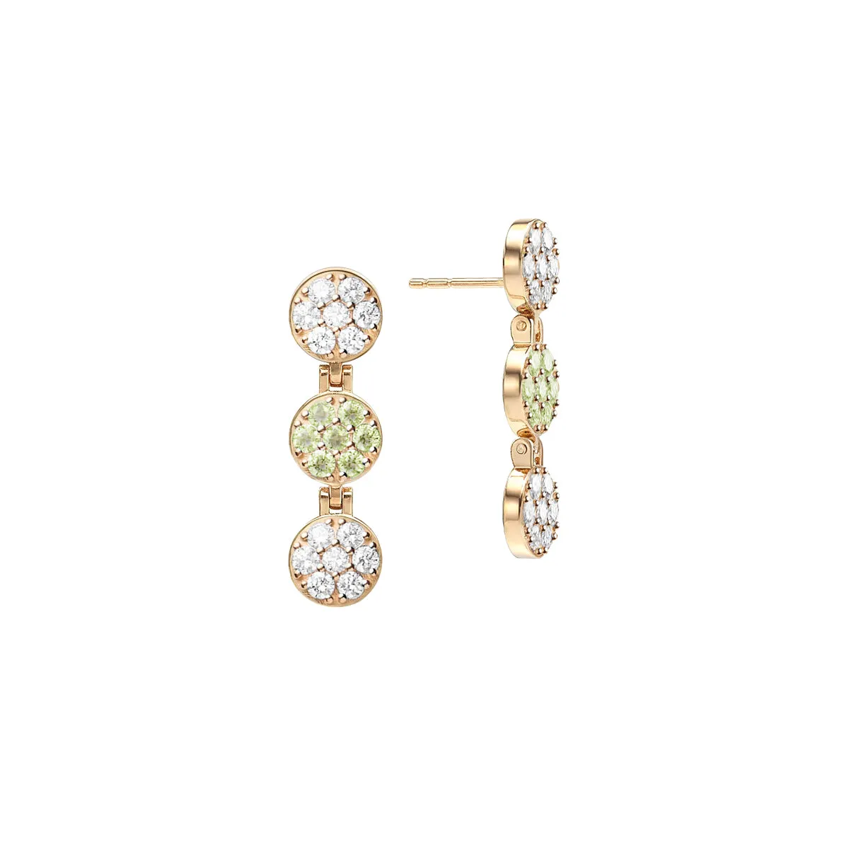 Rosecliff Diamond & Peridot Drop Earrings in 14k Gold (August) sold by Haverhill