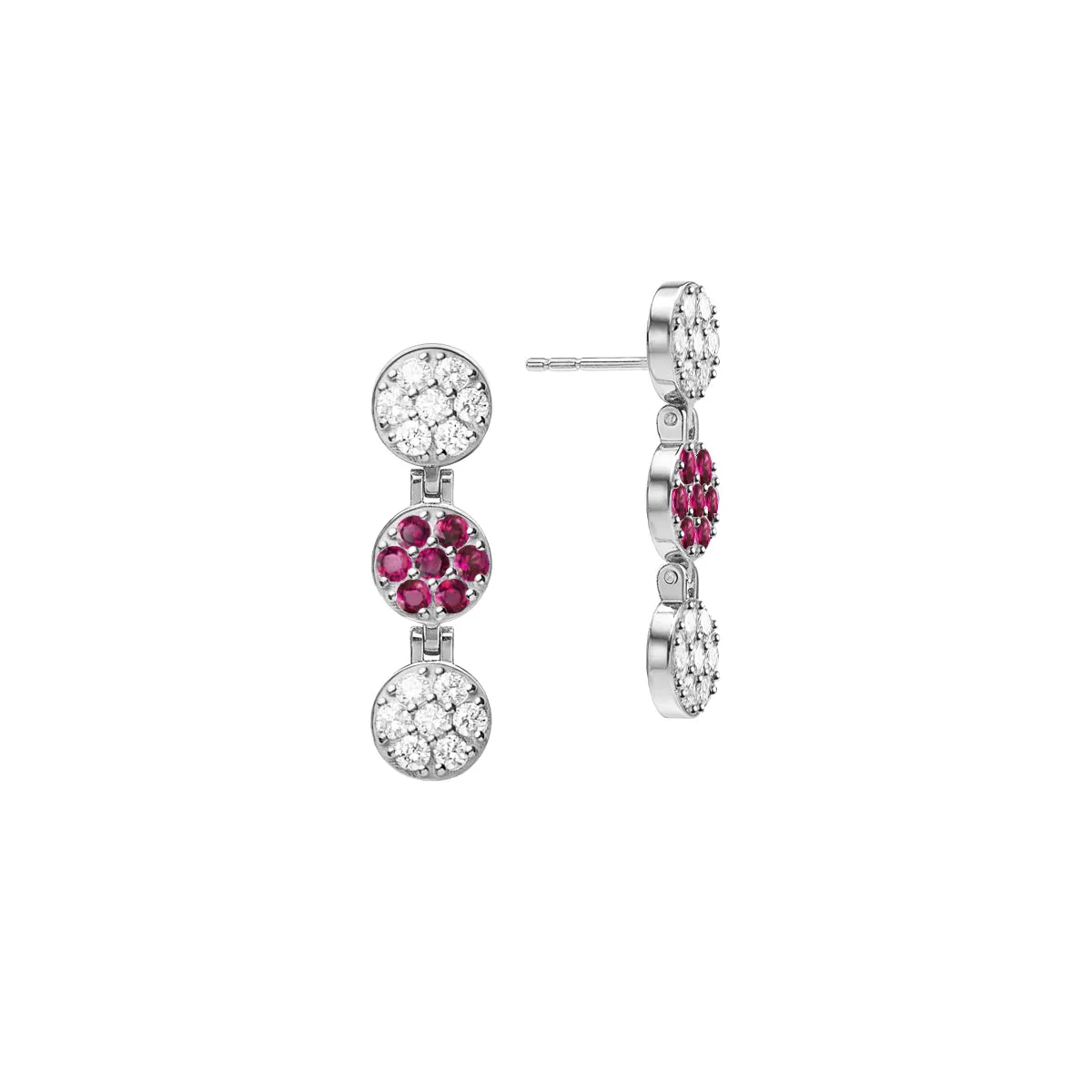 Rosecliff Diamond & Ruby Drop Earrings in 14k Gold (July) sold by Haverhill product image thumbnail 5