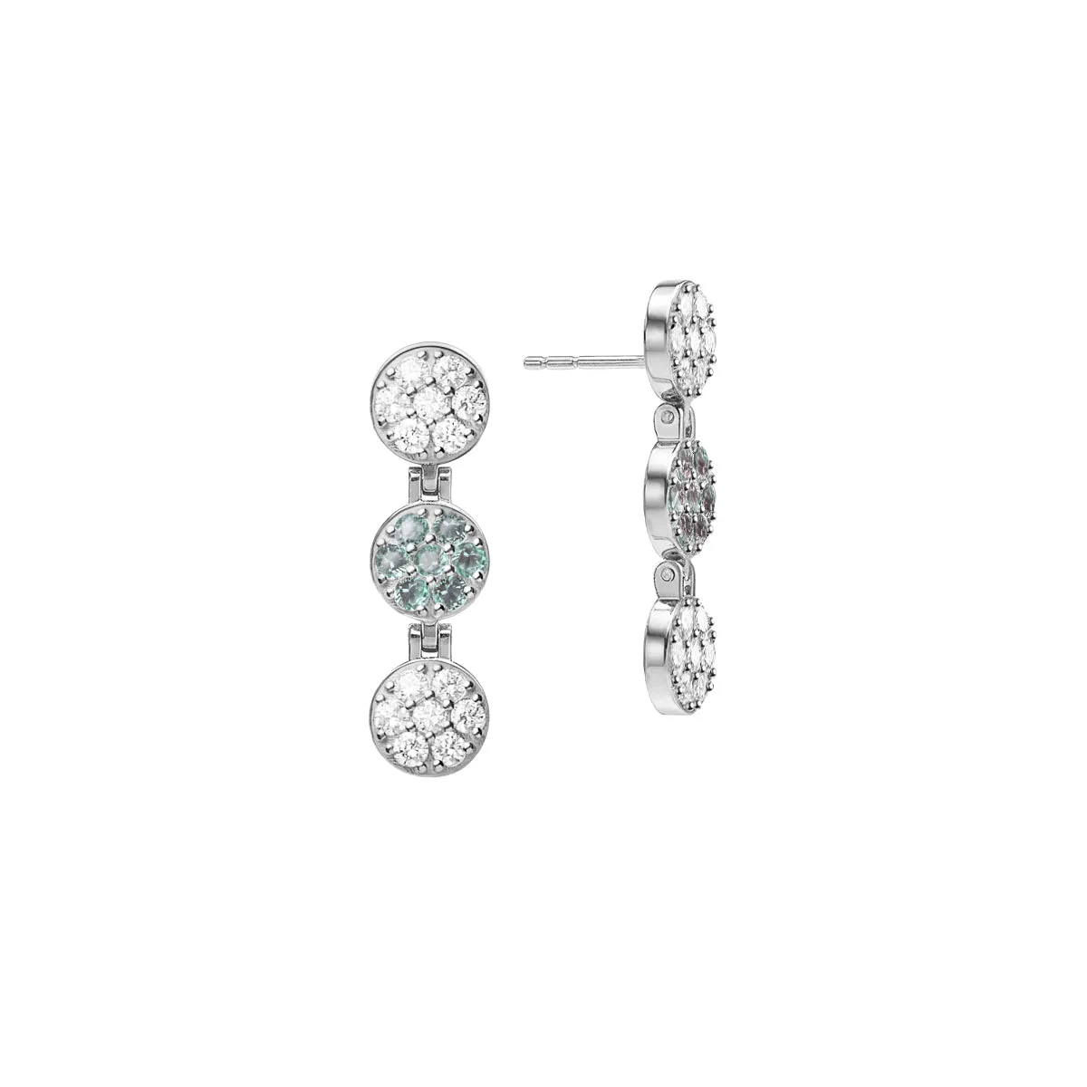 Rosecliff Diamond & Alexandrite Drop Earrings in 14k Gold (June) sold by Haverhill product image thumbnail 5