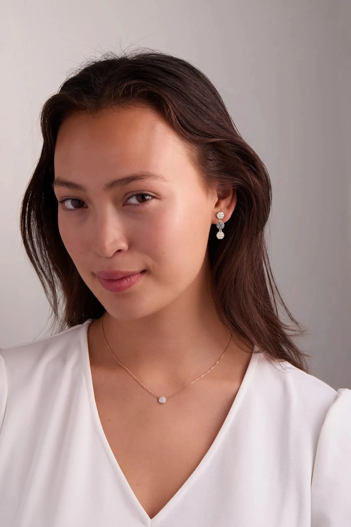 Rosecliff Diamond & Alexandrite Drop Earrings in 14k Gold (June) sold by Haverhill product image thumbnail 2