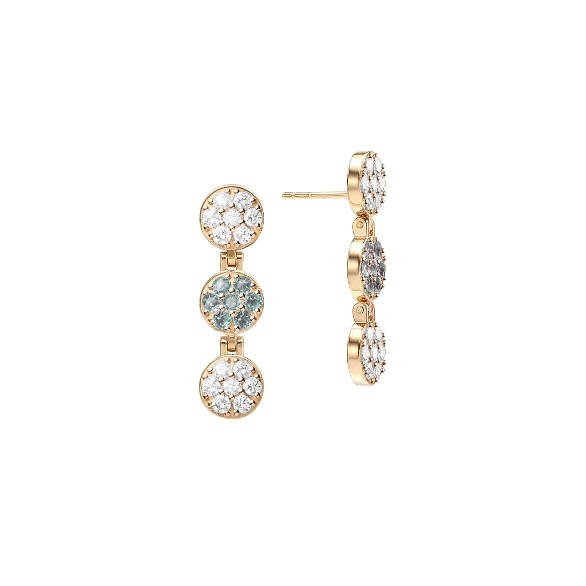 Rosecliff Diamond & Alexandrite Drop Earrings in 14k Gold (June) sold by Haverhill
