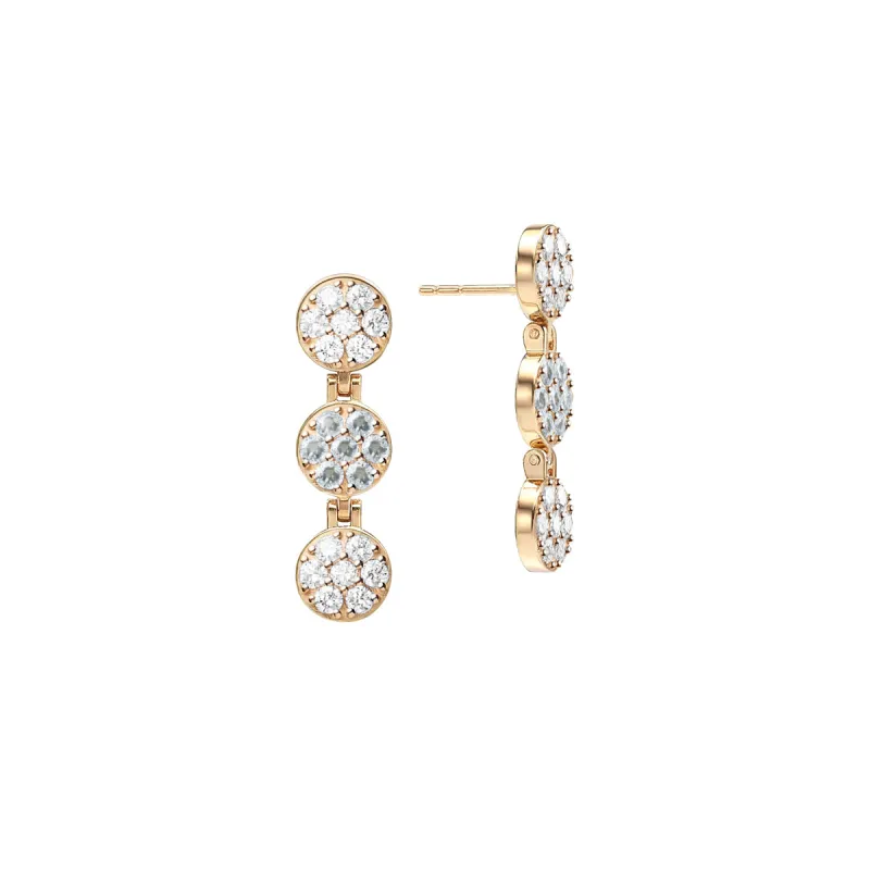 Rosecliff Diamond & Aquamarine Drop Earrings in 14k Gold (March) sold by Haverhill