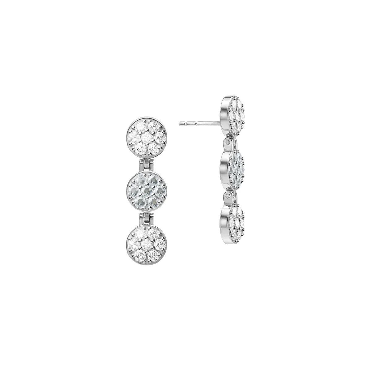 Rosecliff Diamond & Aquamarine Drop Earrings in 14k Gold (March) sold by Haverhill product image thumbnail 4