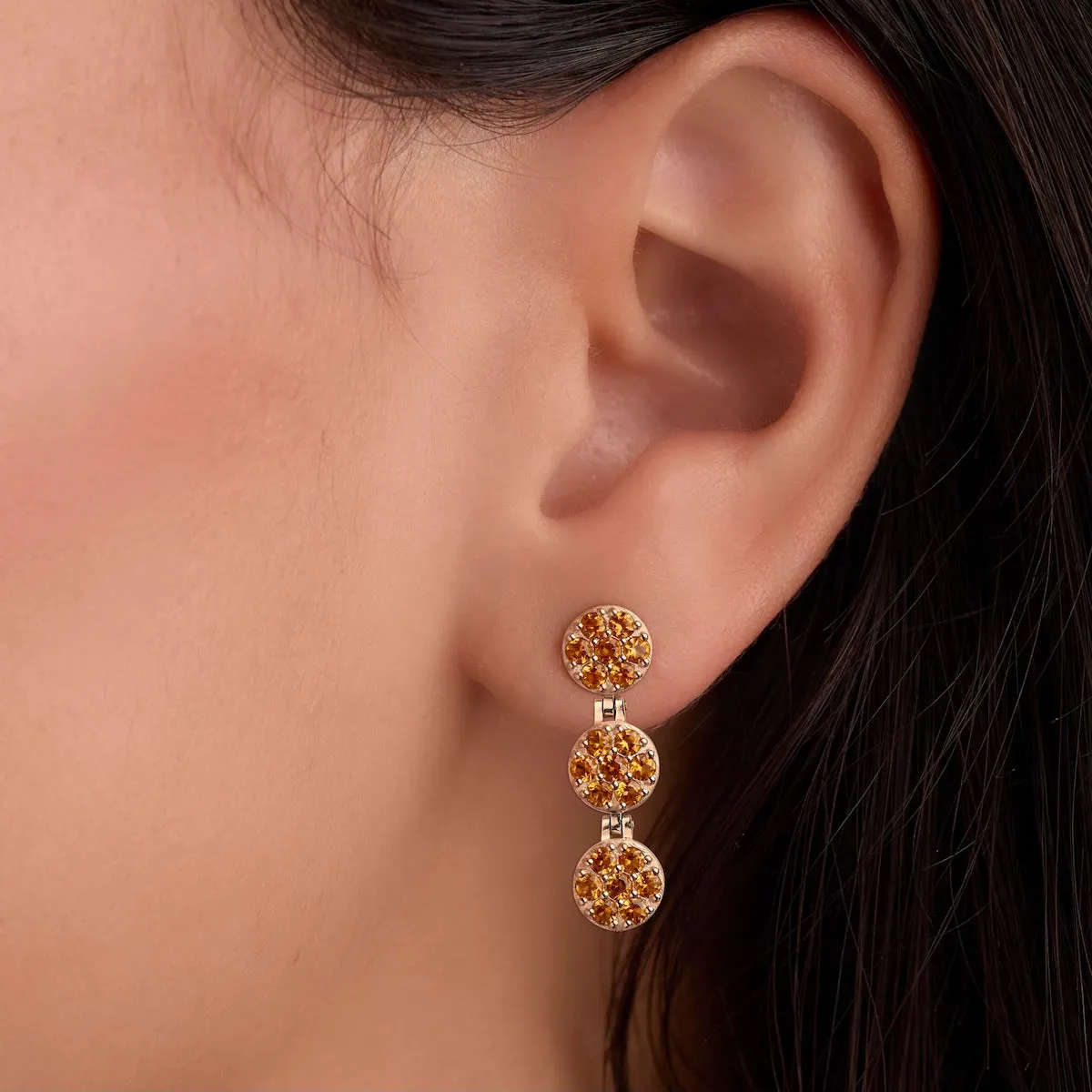 Rosecliff Citrine Drop Earrings in 14k Gold (November) sold by Haverhill product image thumbnail 3
