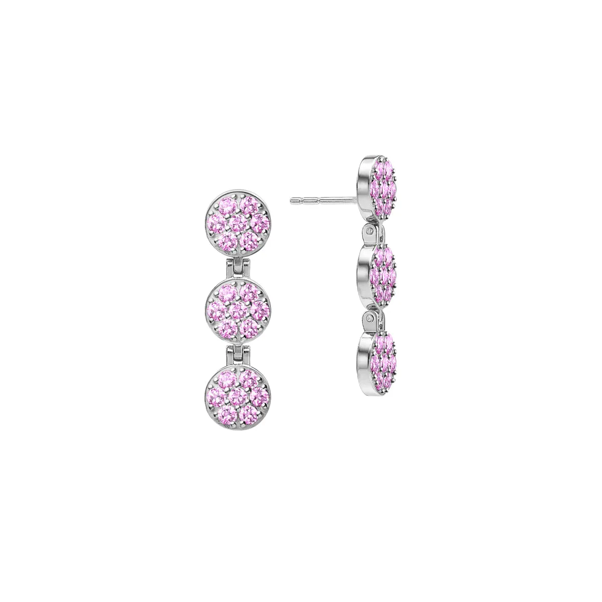 Rosecliff Pink Sapphire Drop Earrings in 14k Gold (October) sold by Haverhill product image thumbnail 4