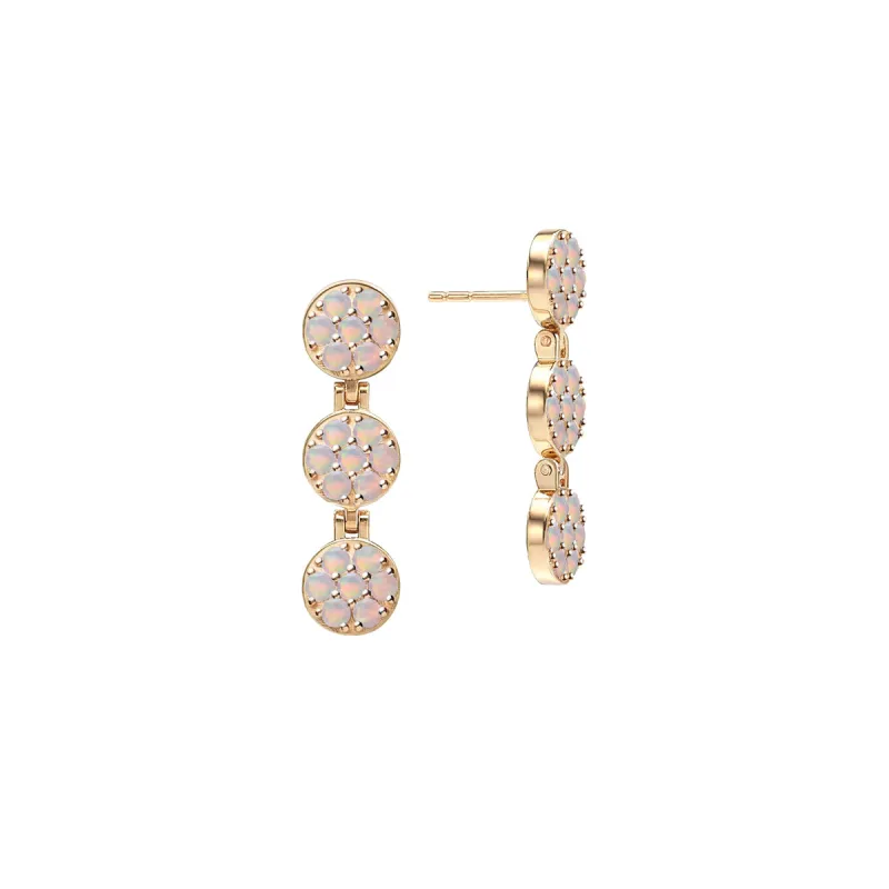 Rosecliff Opal Drop Earrings in 14k Gold (October) sold by Haverhill