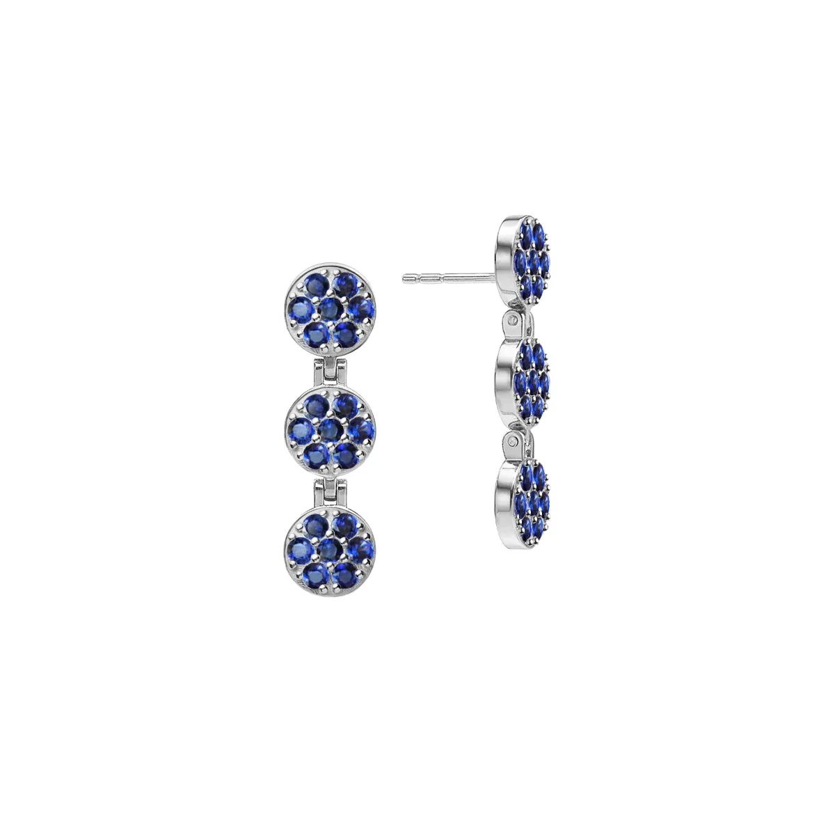 Rosecliff Sapphire Drop Earrings in 14k Gold (September) sold by Haverhill product image thumbnail 4