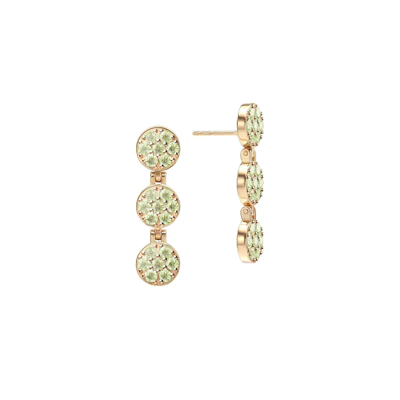 Rosecliff Peridot Drop Earrings in 14k Gold (August) sold by Haverhill