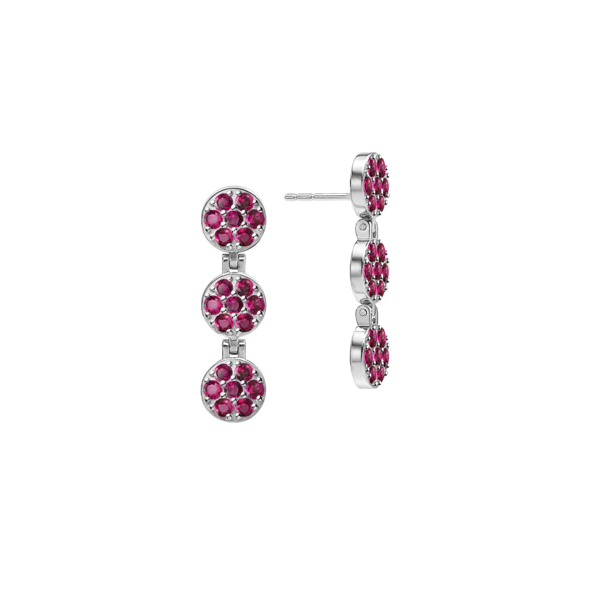 Rosecliff Ruby Drop Earrings in 14k Gold (July) sold by Haverhill product image thumbnail 4