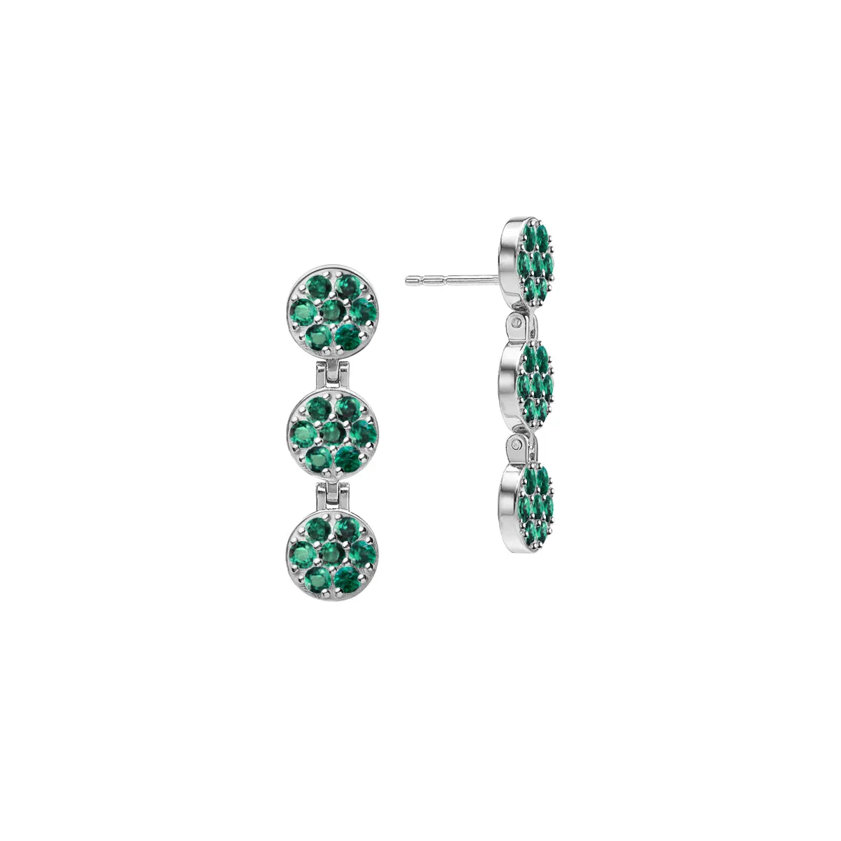 Rosecliff Emerald Drop Earrings in 14k Gold (May) sold by Haverhill product image thumbnail 4